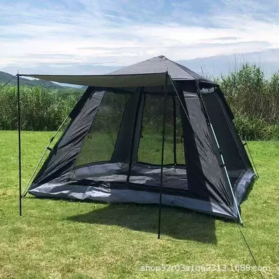 Waterproof Full Automatic Camping Camping | Avtomobil dam çadırları - black-series-3-4-people-210210135