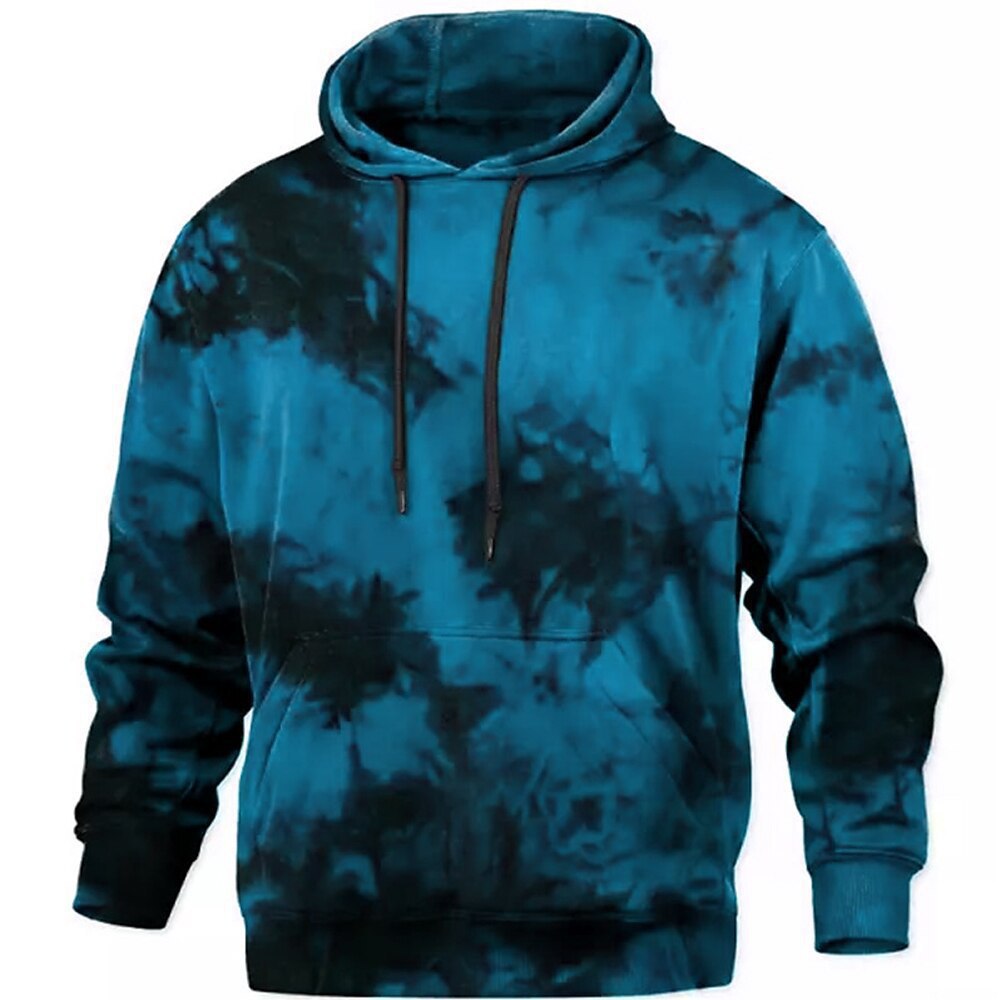 Estilo de diseñador de moda estilo coreano degradado tie-dye moda con capucha suéter con cordón MC11
