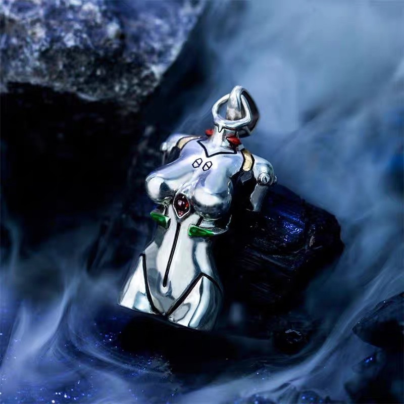 战斗服男手午贴金凌波丽限量把玩宝石珐琅吊坠项链吊坠项链