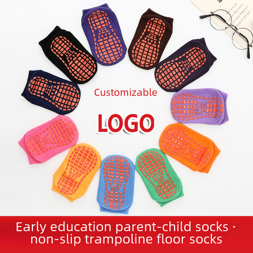 Summer Adult PVC Non-Slip Floor Socks Children Trampoline Socks Sports Socks Parent-Child Early Education Socks Indoor Playground
