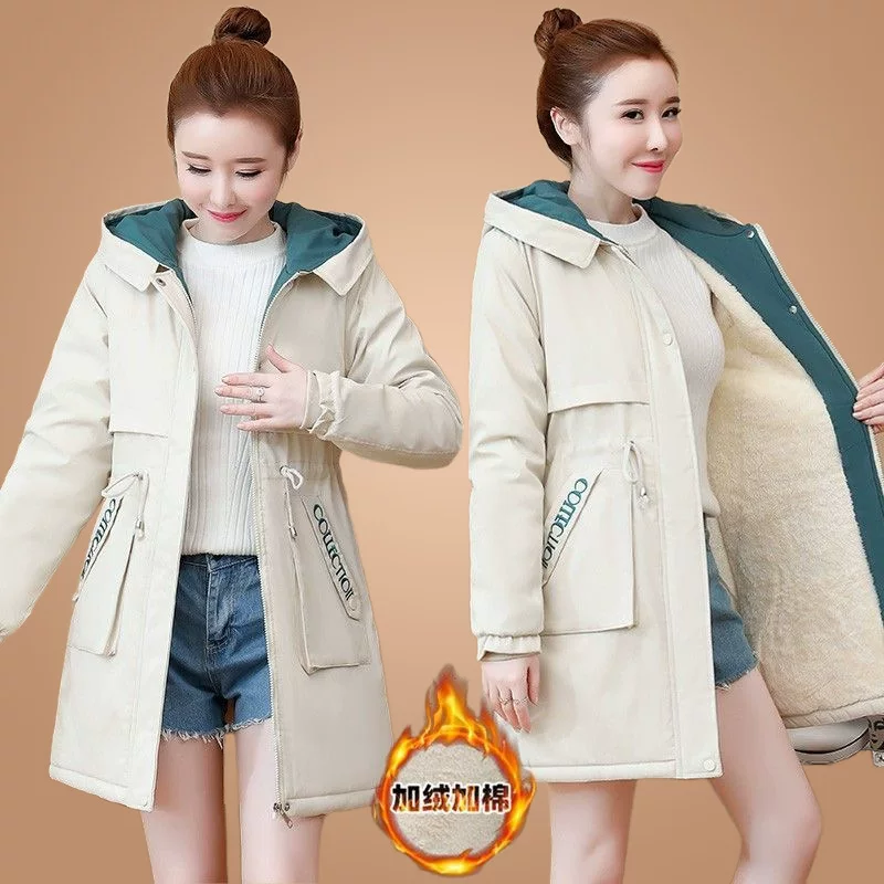 Long spring autumn trench coat, warm down jacket, 2025 years