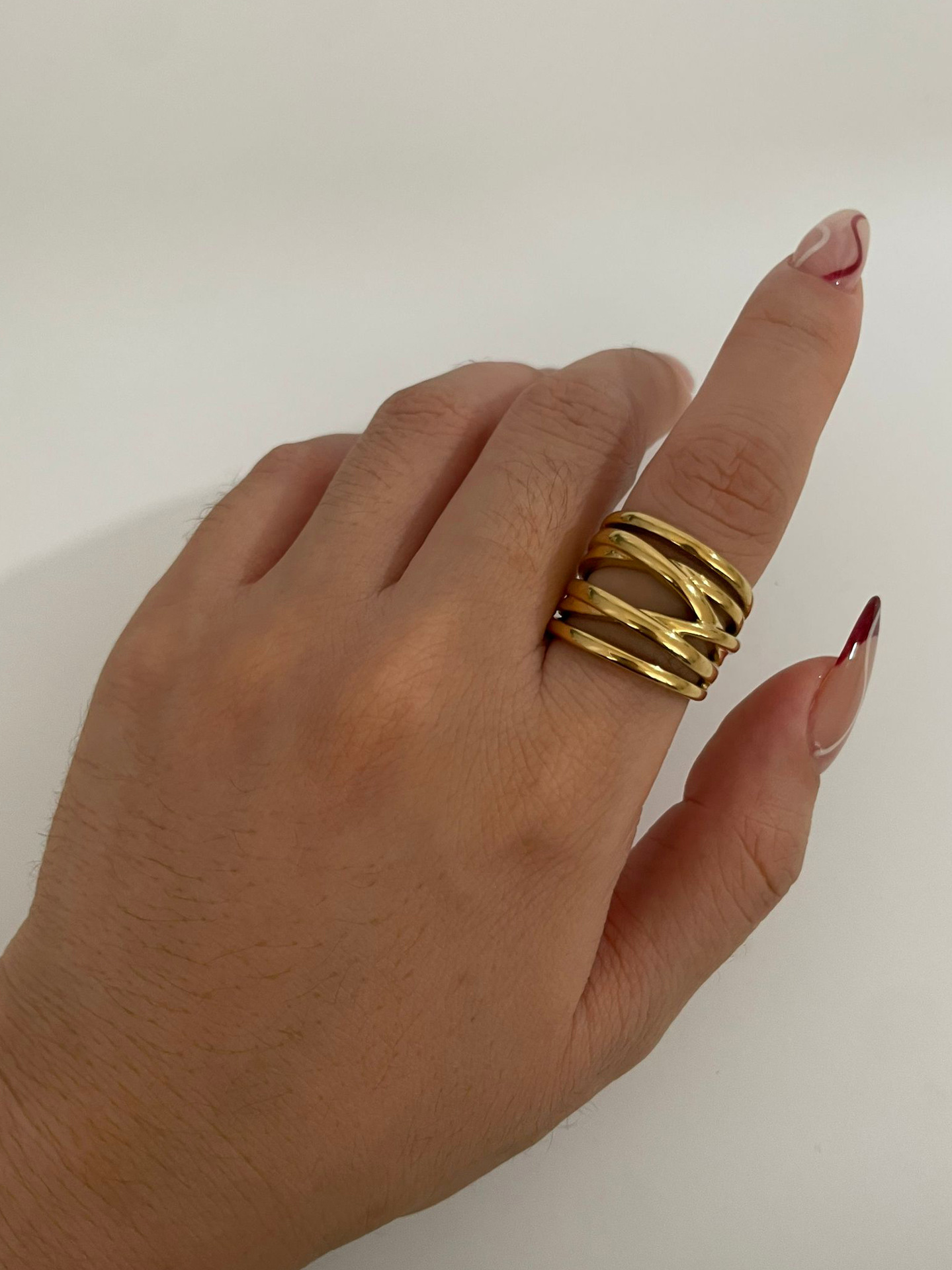 12g Weight 0.03µm-0.05µm Gold Plating Thickness PVD Coated Gold Plating Process Real Gold Plated Plating Material Rings Classification 1 Piece Quantity Holiday, Daily Occasion 304 Stainless Steel Material Geometric Pattern Women's Gender Simple Style, Roman Style Style Waterproof Non Tarnish, Surgical Steel Craft PVD Coated Real Gold Plated Geometric 304 Stainless Steel Simple Style Roman Style Waterproof Non Tarnish Surgical Steel Rings 4