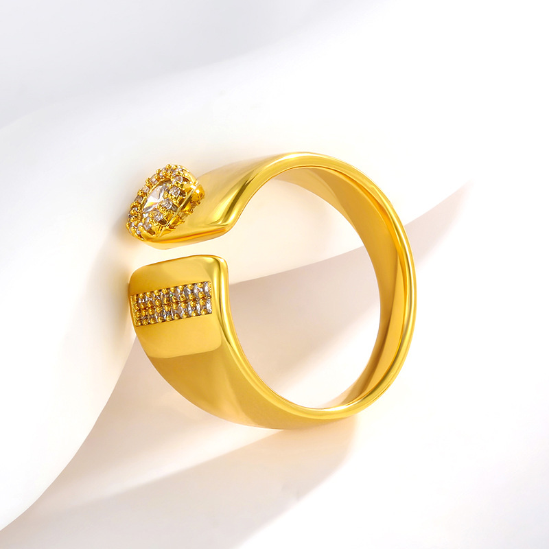 Xuping joyería ligera de lujo anillo geométrico de nicho diseño anillo de moda Europa y América transfronterizas joyería temperamento simple al por mayor