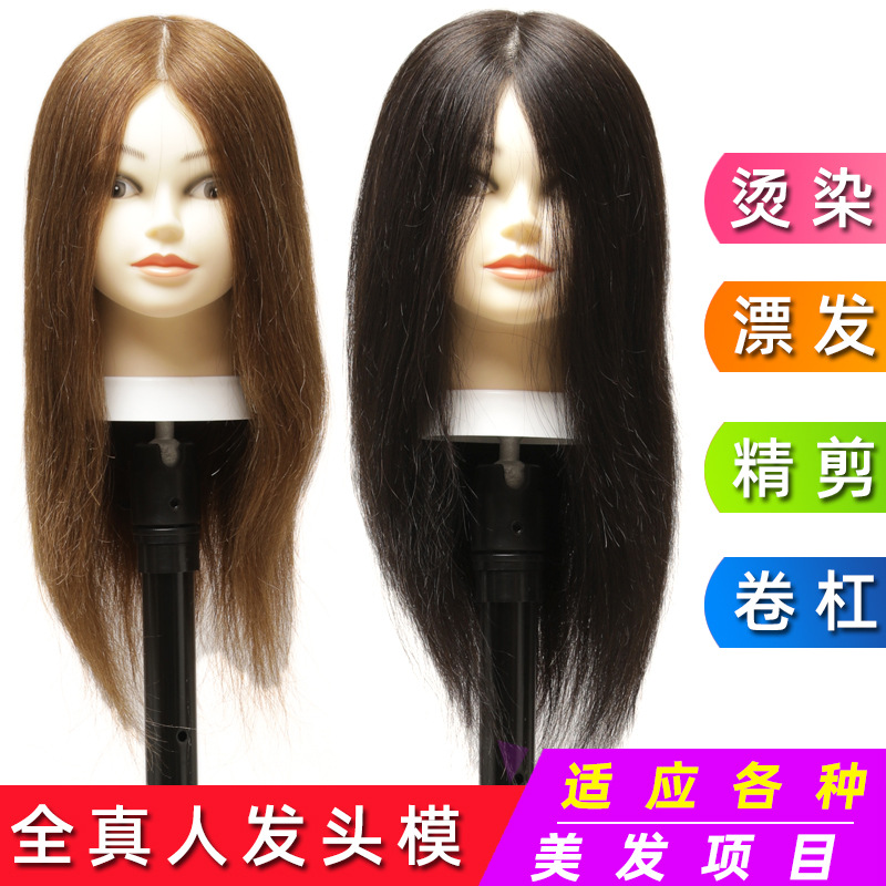 全真人发教习头美发练习假发编发吹剪烫染漂模特头公仔头假人头模