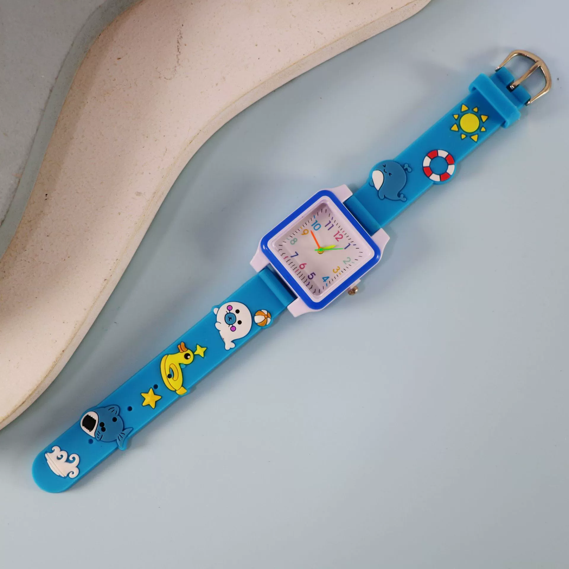 Silicone children's watch with gears, children's quartz watches