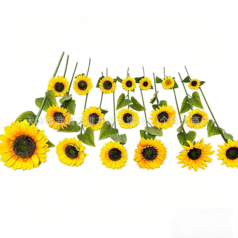 Single Artificial Sunflower Flower for Home Living Room Decoration, Wedding Scene Setting, Floral Art, Photography Props, Decorative Fake Flower Wholesale Single Artificial Sunflower Flower for Home Living Room Decoration, Wedding Scene Setting, Floral Art, Photography Props, Decorative Fake Flower Wholesale