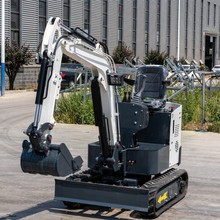 小型挖掘机1吨自重 配置铸铁配重标配驾驶棚 迷你开沟抓木机