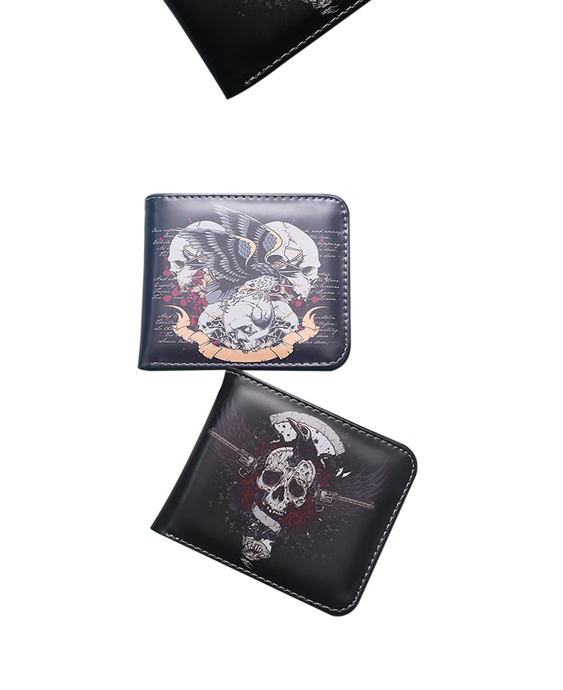 Unisex Skull PVC Open Wallets display picture 10