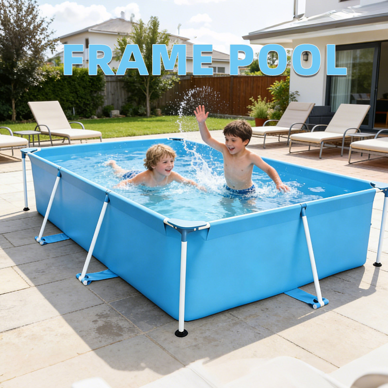 Piscina de soporte al aire libre para adultos y niños casa piscina de juego plegable móvil engrosado marco de montaje piscina transfronteriza image 1