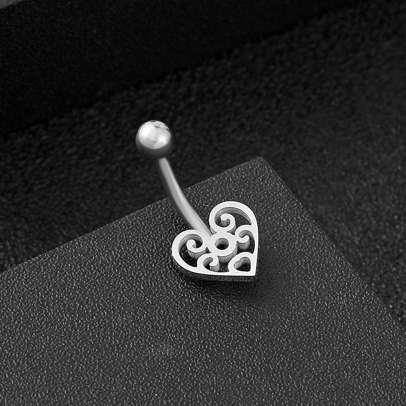 Fashion Flower Stainless Steel Belly Ring 1 Piece