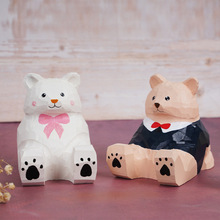 玩具手机支架桌面办公懒人支撑架木雕卡通摆件追剧神器办公神器