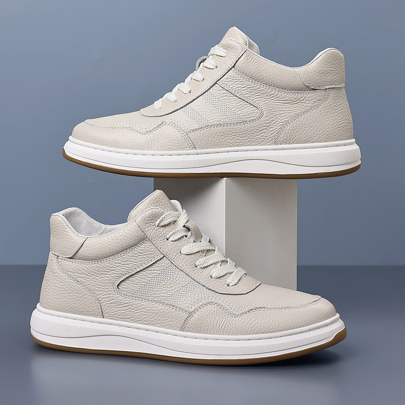 La primera capa de cuero de vaca otoño y invierno, nuevo estilo de alto nivel, cuero casual masculino transpirable, zapatos de hombre de moda, zapatos de hombre.