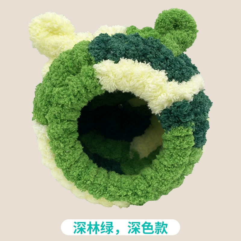 Handmade Thick Knitted Bird Nest, Plush Velvet, Supported Structure — Small/Medium/Large