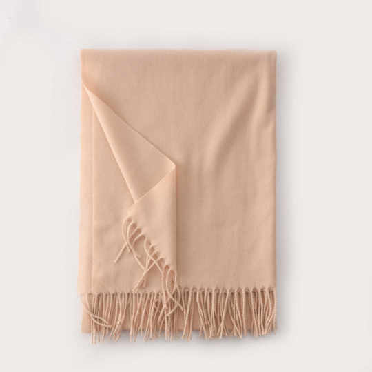 Red Scarf Women's Winter Warm Tassel Red Scarf Autumn and Winter Men's Big Red Scarf Imitation Cashmere Scarf