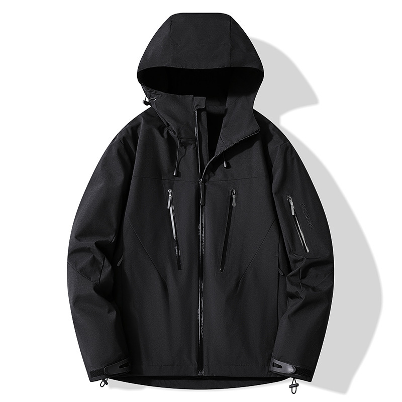 鳥家同型ジャケット、カスタムロゴ刺繍入り、3in1登山服、防風防水、裏起毛ジャケット、男女兼用|undefined