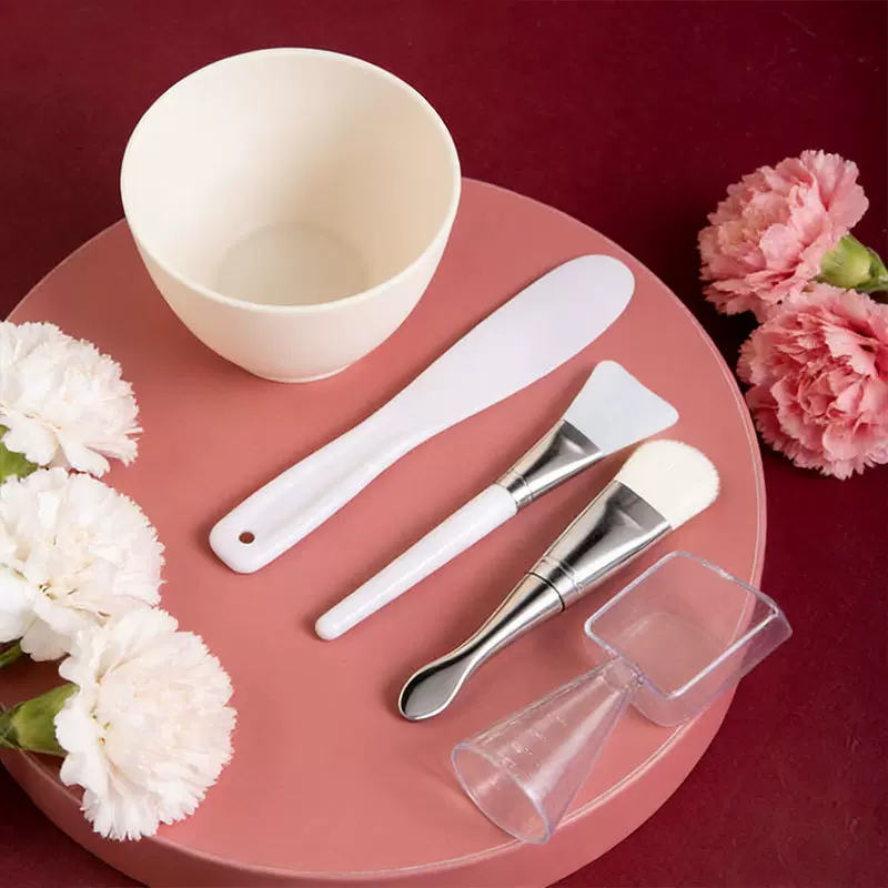 硅胶面膜碗套装美容院硅胶无味软碗全套面膜工具DIY面膜碗4件套