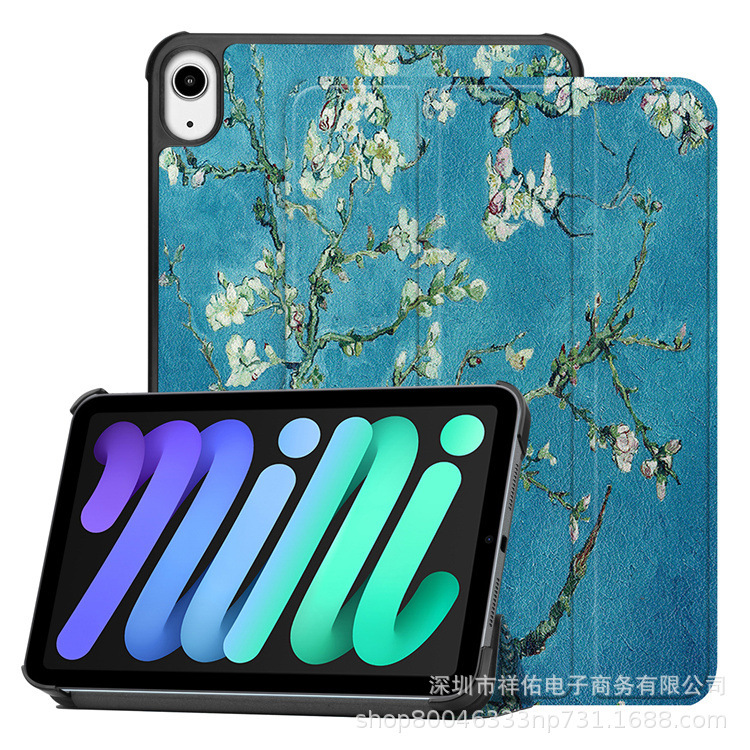 Suitable for 2021 ipad mini6 Tablet Protective Case ipad mini6 8.600000000000001inch Foldable Painted Leather Case