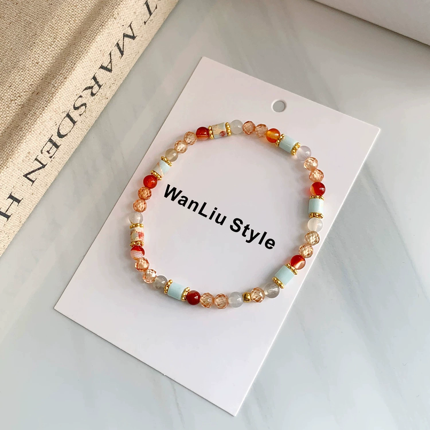 Onyx zirconium, beaded bracelet, small necklace, high-quality style