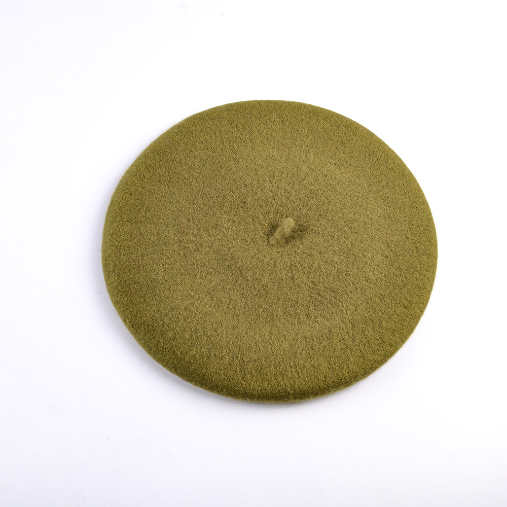 Unisex Wool beret Autumn-winter vintage woolen painter's hat Winter hat Lady's bud hat_voghion.com