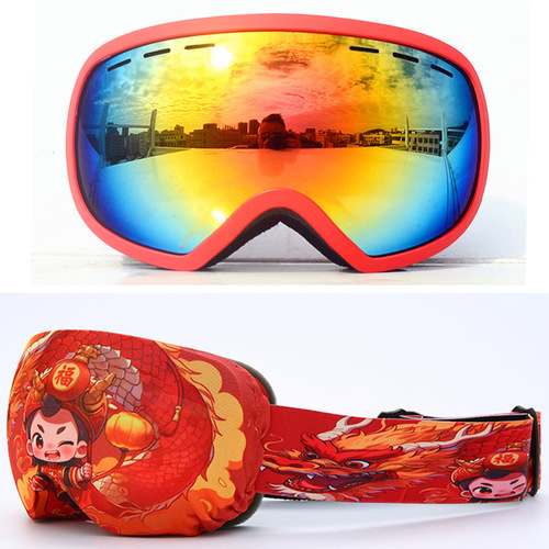 Cross-border foreign trade REVO coated ski glasses, snap-on myopia glasses, anti-snow blindness/double-layer anti-fog HX10 wholesale