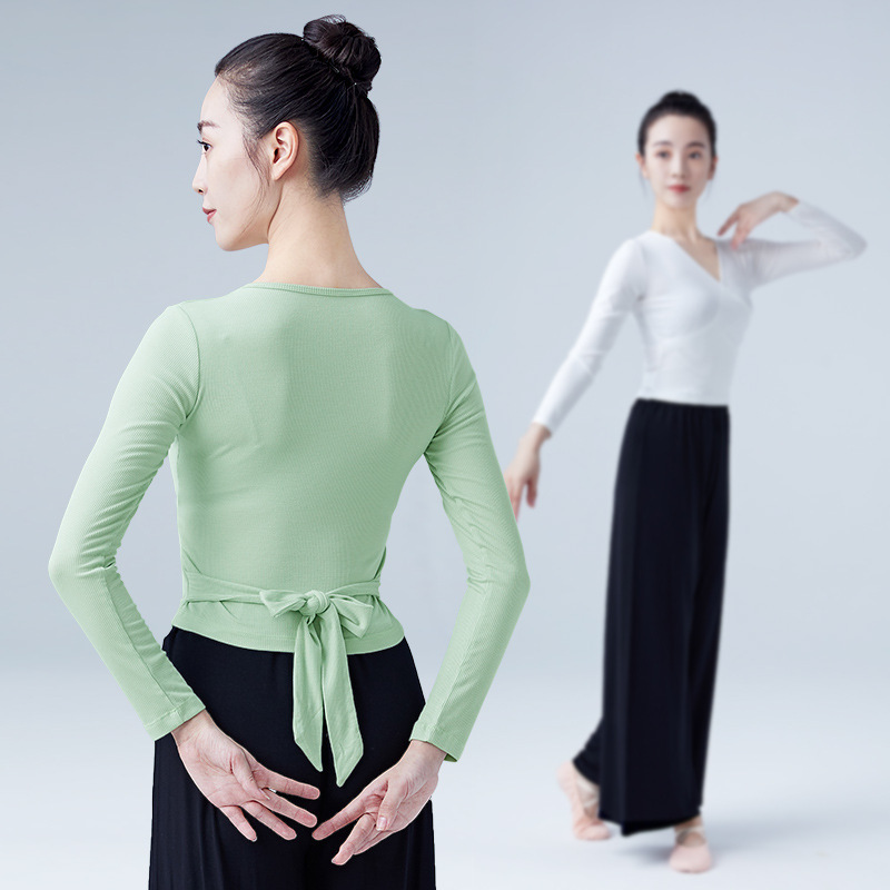 Dance Clothing Tops Women's Long-Sleeved Ballet Practice Clothing Autumn Adult Modern Dance Gymnastics Clothing Body Suit Sweater Jacket