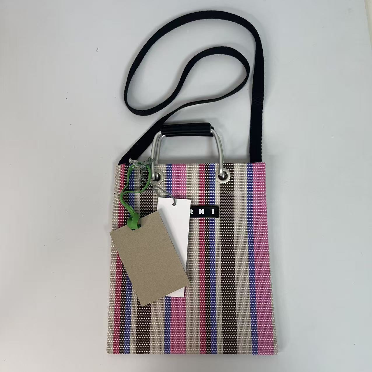 乐天出口日韩2025MAR编织款铝制手提男女草编沙滩包女大牌手提包