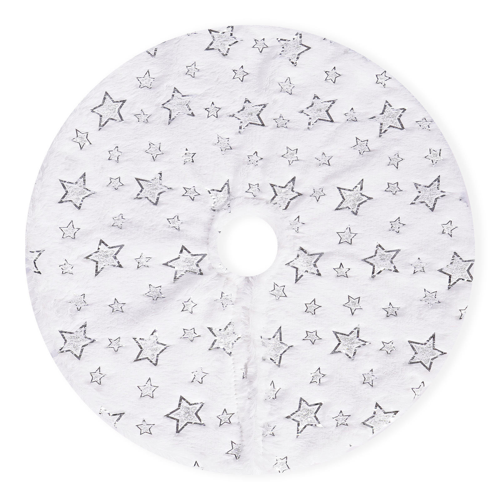 Navidad transfronteriza mini falda de árbol de Navidad decoración de escritorio delantal de árbol de Navidad de plata estrella de oro falda de peluche