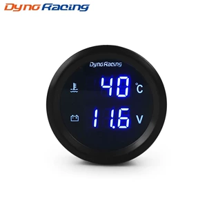 2 düymlük 52mm Avtomobil Rəqəmsal Su Temperaturu və Gərginlik 2-si 1-də Göstərici 12-24V 1/8” Npt