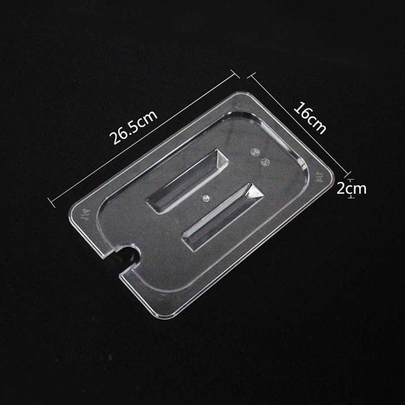 Rectangular tazón de acrílico de plástico PC partición cuenca picante olla caliente vitrina olla vegetal crisper
