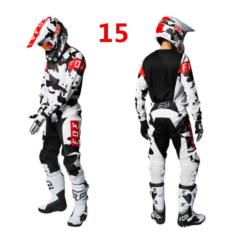 Mountain Off-Road Motorcycle Clothing, Cycling Suit, Long-Sleeved Racing Downhill Pants, Anti-Fall, Breathable, Quick-Drying
