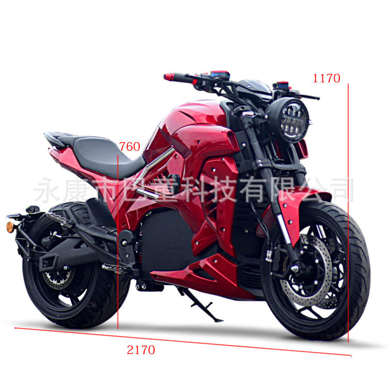 Cross-Border Export of Russian High-Speed Electric Motor Motorcycle Diavel Big Devil Motorcycle 72V Lithium Battery