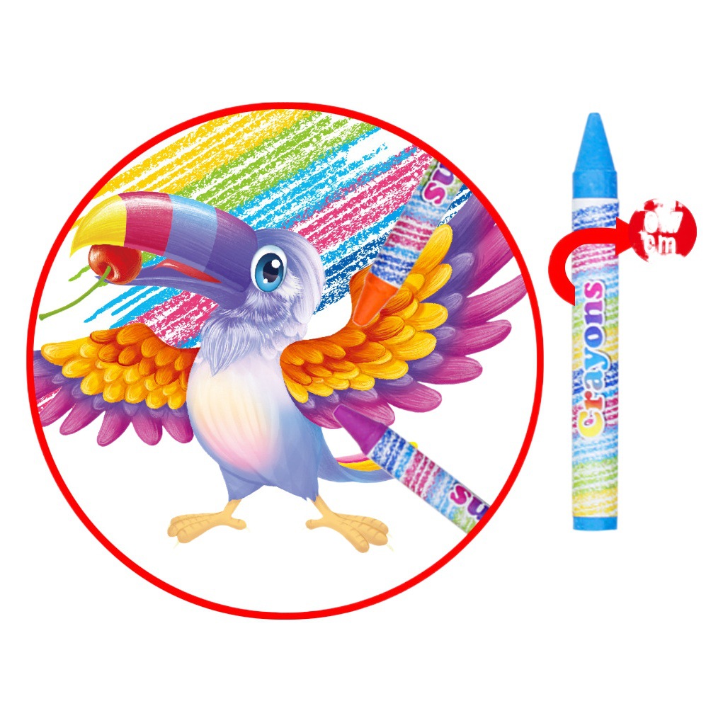 Crayones para Pintura Infantil 12 Colores 11mm para Pintura para Niños