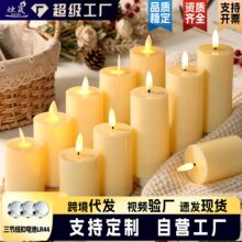 平口led仿真电子蜡烛灯浪漫婚庆道具5号电池茶蜡批发AA仿真蜡烛