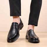 Кожаная обувь, шлем, мужские комфортные туфли для отдыха для кожаной обуви для мальчиков для пожилых людей, воловья кожа