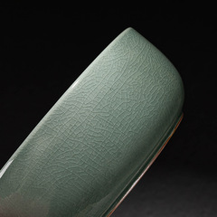 哥窯汝窯圓茶缸家用茶洗筆洗茶洗缸開片可養陶瓷功夫茶道配件大全