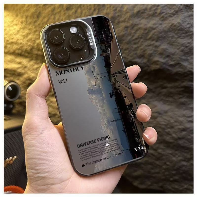 Nuevo paisaje para iphone16 funda para teléfono móvil Apple 15promax/14 anti-caída 13pro12 Europa y América 11xr