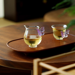 Guanlan High Borosilicate Butterfly Glass Fair Cup Women's High-End Tea Divider New High Temperature Resistant Small Capacity Tea Sea