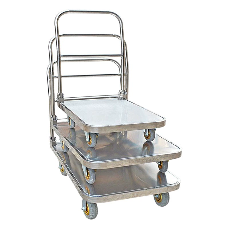 Тележка из нержавеющей стали тележка для перевозки плоский скутер прицеп тележка
