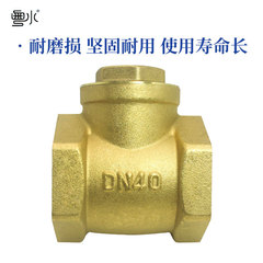 水錶水管內螺紋絲扣單向閥止逆閥4分dn15/dn20黃銅加厚臥式止回閥