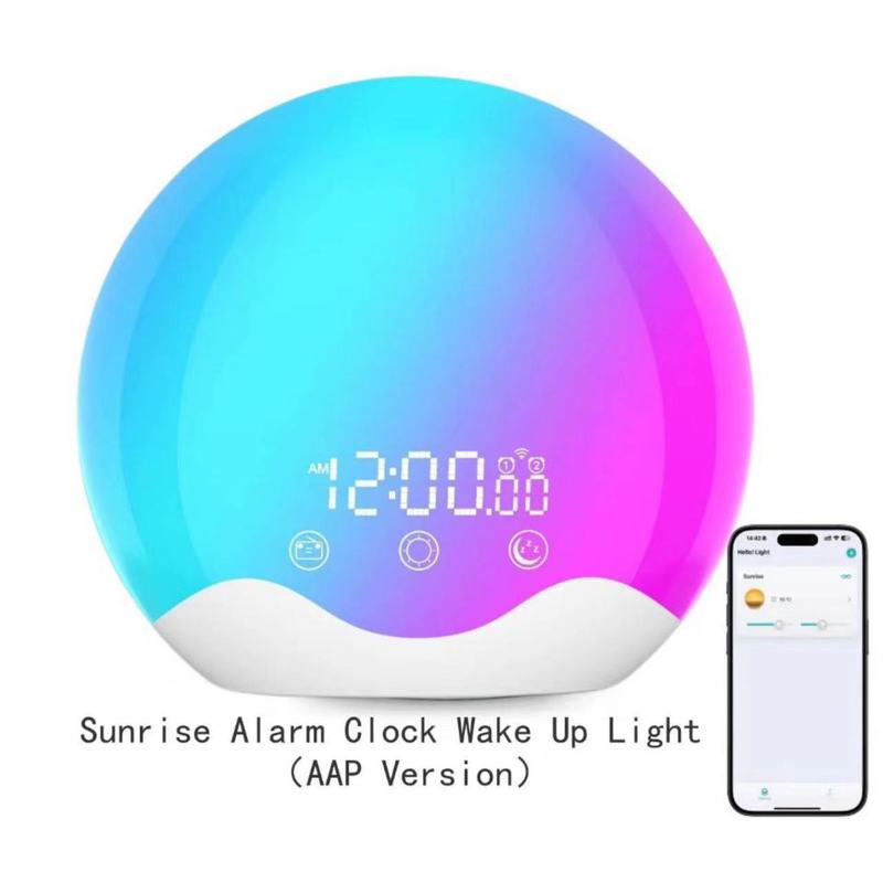 クロスボーダー新しい USB サンライズウェイクアップライト LED 目覚まし時計睡眠ライトカラフルな雰囲気ライト寝室のテーブルランプナイトライト|undefined
