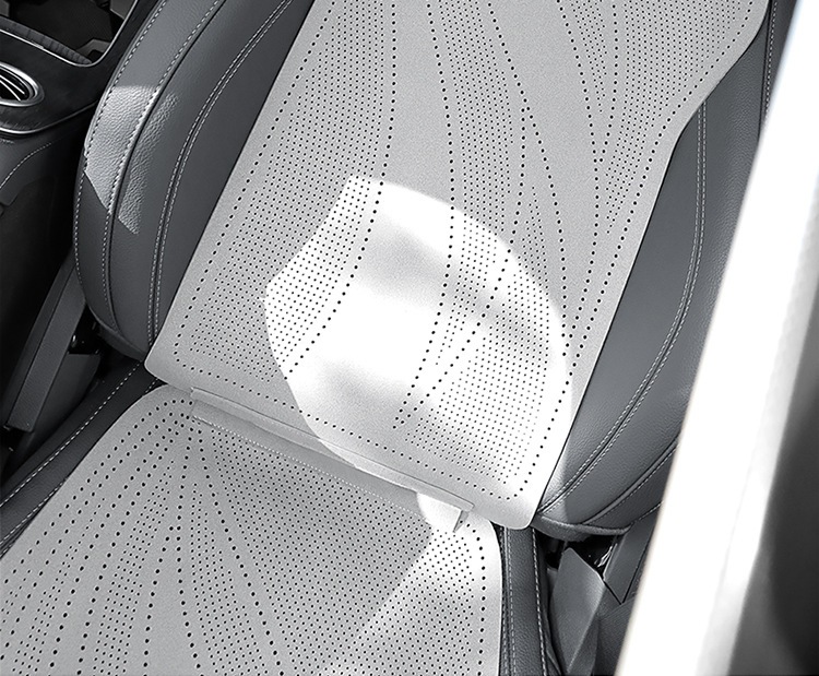 2026 Purple Wind Chime New Leaf Pattern Suede Car Seat Cushion MA10, Suitable for All Seasons