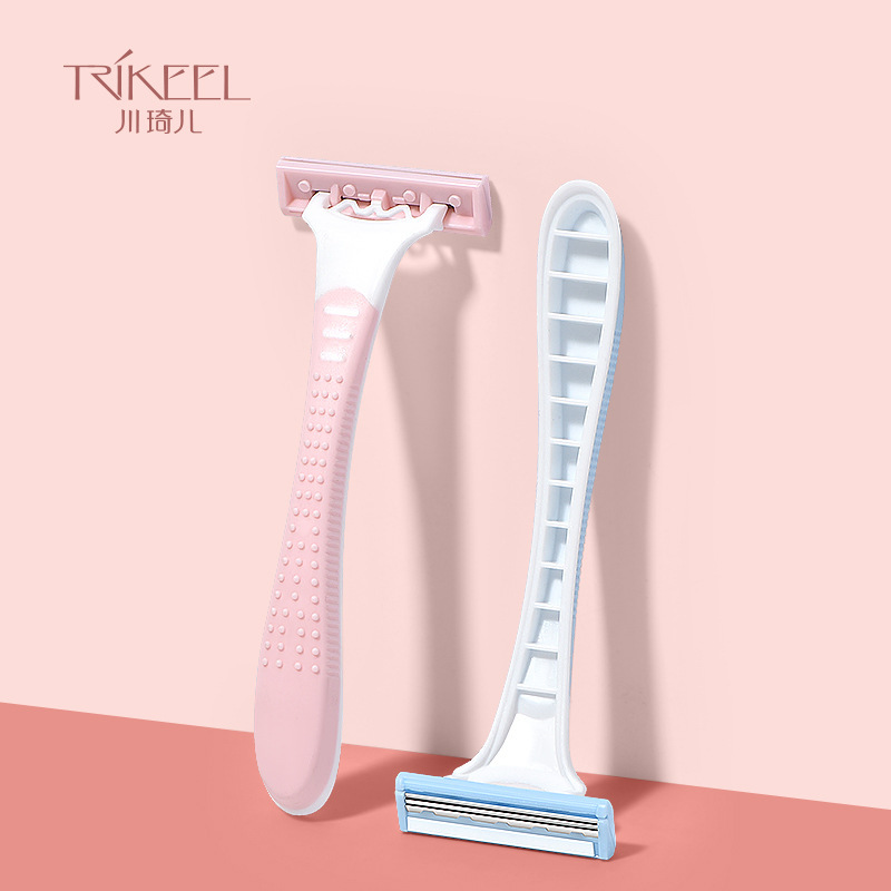 Trikeel Women's Lip Hair Razor 3-Blade Comfortable Shaving Razor Set Manual Two-Piece
