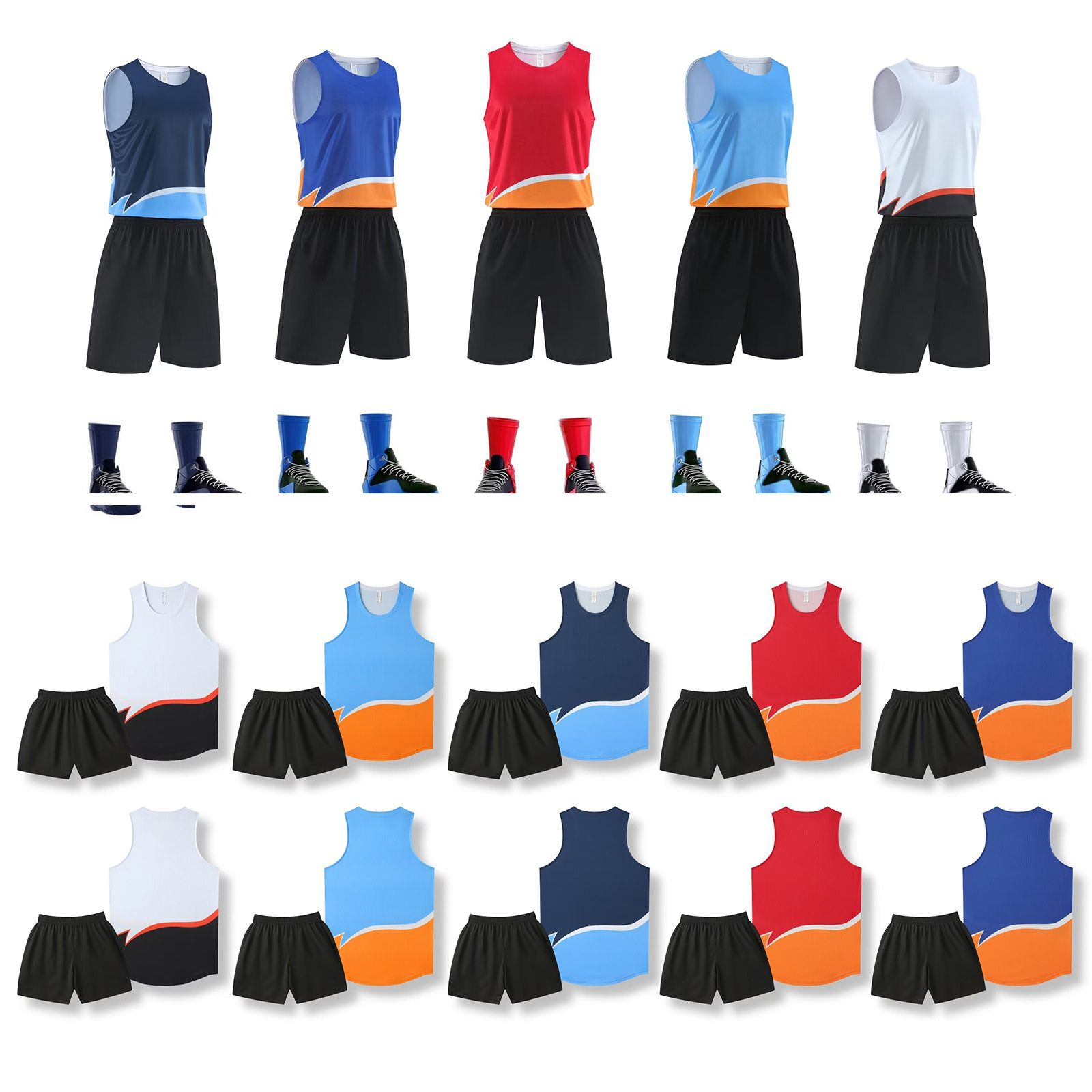 American basketball uniform suit basketball match training vest extra large size competition uniform support printing camouflage jersey