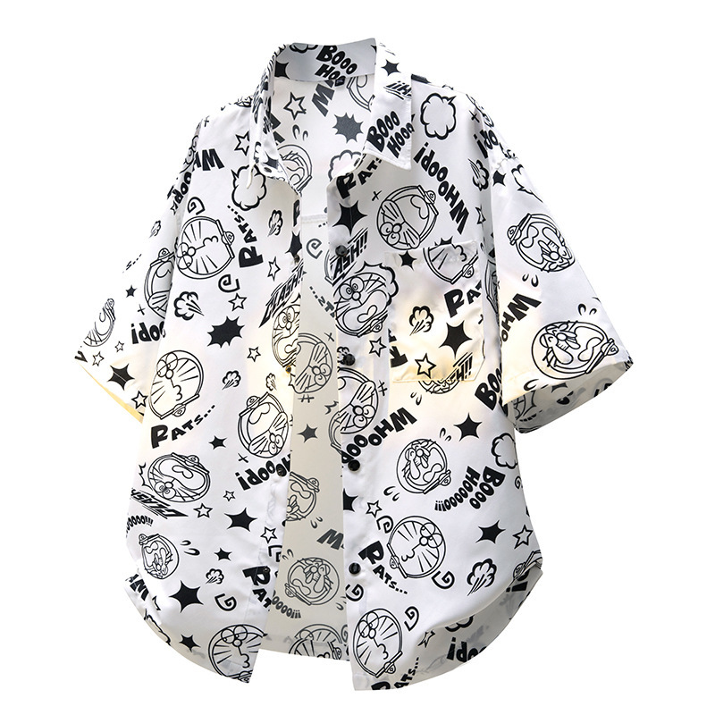 Large Size Men's Summer Thin Breathable Trendy Hong Kong Style Loose Casual Versatile Oversized Men's Short-Sleeve Shirt Large Size Men's Summer Thin Breathable Trendy Hong Kong Style Loose Casual Versatile Oversized Men's Short-Sleeve Shirt