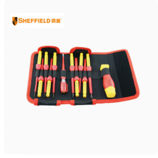 Steel Shield Steel Shield 12-Piece Set of Two-Color Interchangeable Head Insulated Screwdriver Set S057012 Industrial Grade Insulated Screwdriver