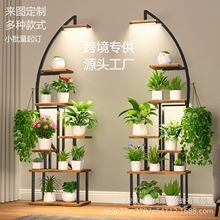 批发跨境热销欧式客厅阳台花架置物架铁艺落地式花架子花盆架