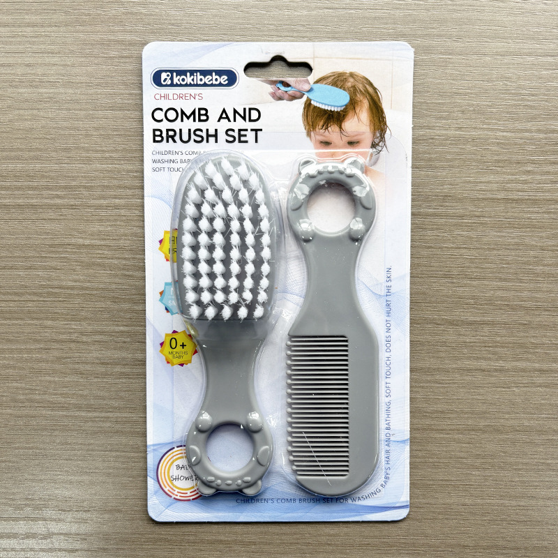 Juego de Peine y Cepillo de PP para Cuidado y Masaje de Cabeza de Bebé