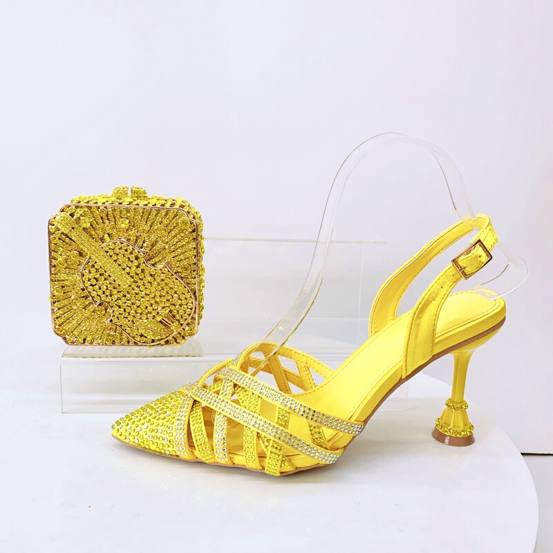 Evening Women's Pointed Toe High Heels 2025 Spring and Summer Cross-Border New Stiletto Heel Rhinestone Hollow Fashion Sandals Evening Women's Pointed Toe High Heels 2025 Spring and Summer Cross-Border New Stiletto Heel Rhinestone Hollow Fashion Sandals