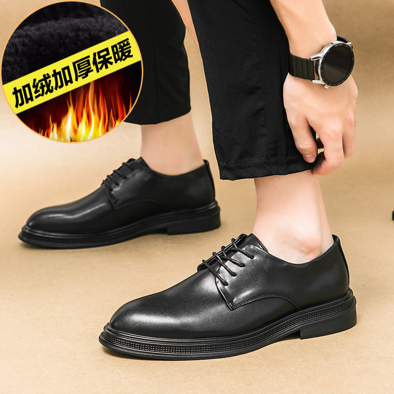 Primavera nuevos zapatos de hombre Bloc estilo británico coreano tendencia alta hombre de negocios casual zapatos de cuero zapatos de boda