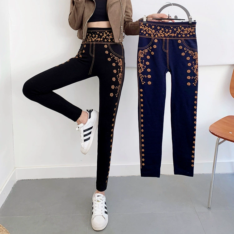 Модальные брюки на щиколотке с высокой талией и цветком сливы не могут пиллинг не выцветают, цвет для похудения, высокий эластичный свободный размер, узкие леггинсы оптом